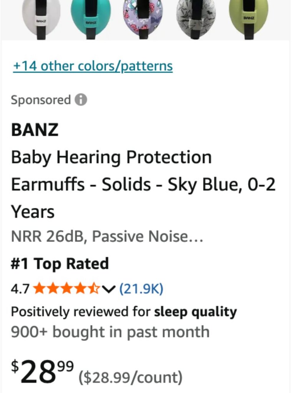 Adjustable Baby Hearing Protection Earmuffs - Picture 10 of 10